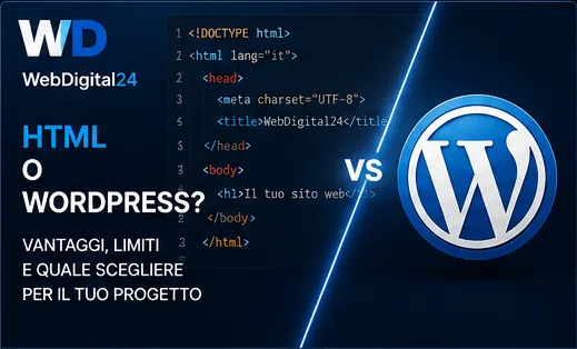 HTML o WordPress - confronto WebDigital24