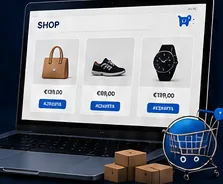 Sviluppo e-commerce professionale con catalogo prodotti e carrello