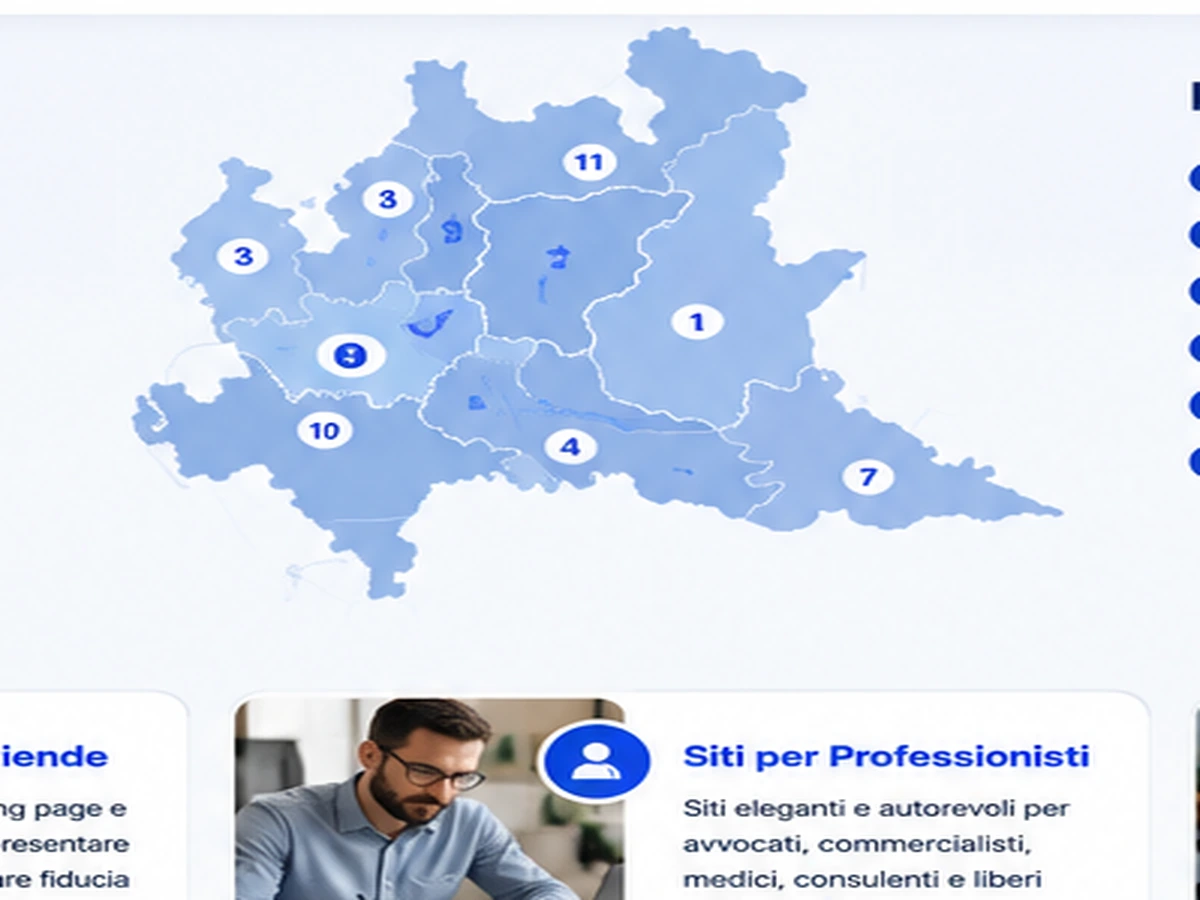 Mappa grafica della Lombardia con riferimento alle province